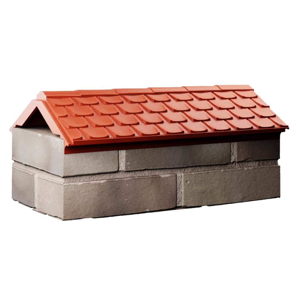 Парапет Zking Эльбрус Красный с посадкой на 1 кирпич (255мм) Кишинев фото