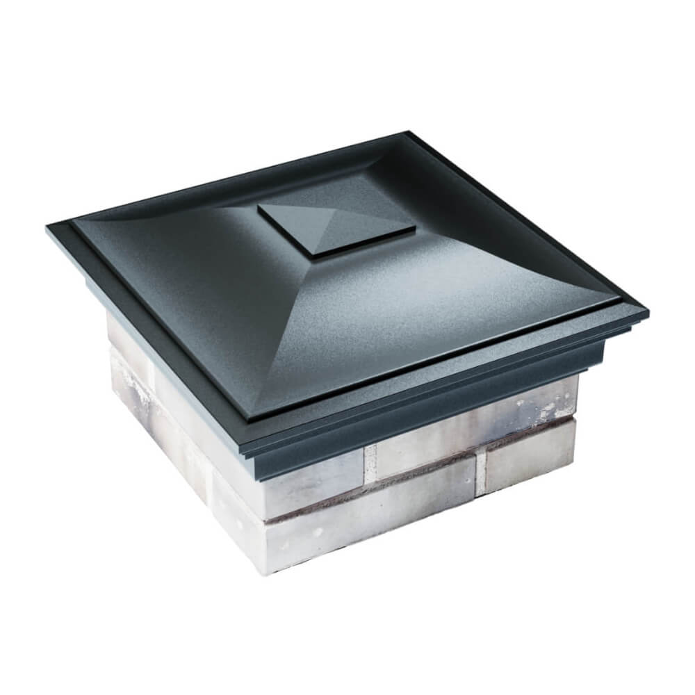 Колпак Zking Монблан Черный на столб 1.5х1.5 еврокирпича 0.7НФ (355х355мм) в Кишиневе фото