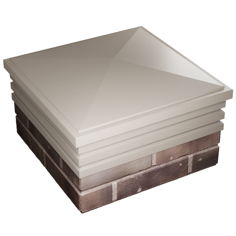 Колпак Zking Бона ХайТек Бежевый на столб 2х2 кирпича (513х513мм) в Кишиневе фото