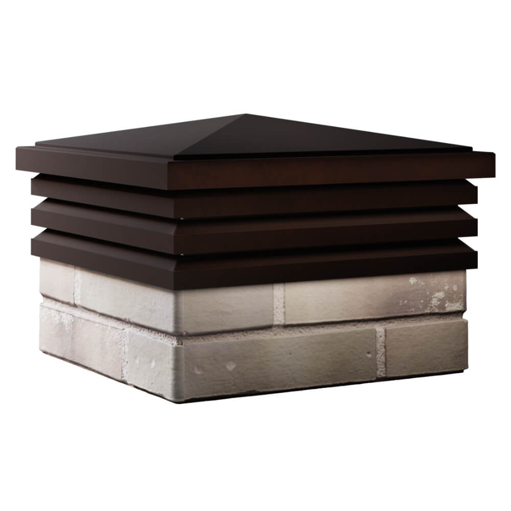 Колпак Zking Бона ХайТек Коричневый на столб 1.5х1.5 кирпича (385х385мм) в Кишиневе фото