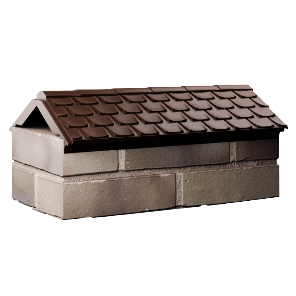 Парапет Zking Эльбрус Коричневый с посадкой на 1 кирпич (255мм) Кишинев фото